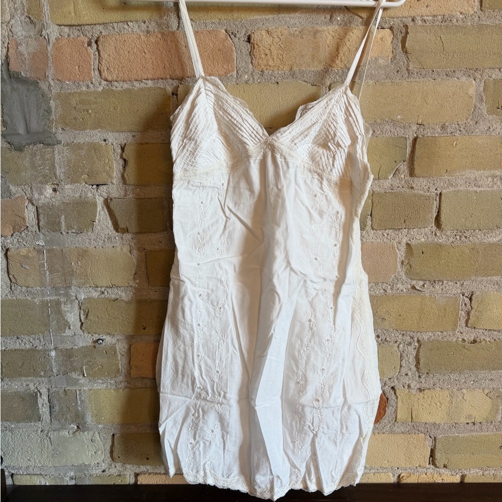 Zara White Lace Chemise